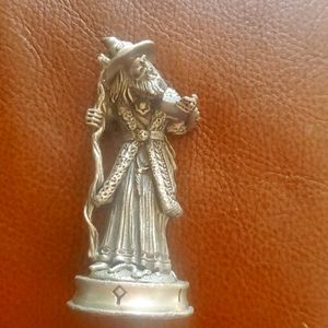 The Fantasy of the Crystal Parthien the Wizard Bishop pewter chess piece